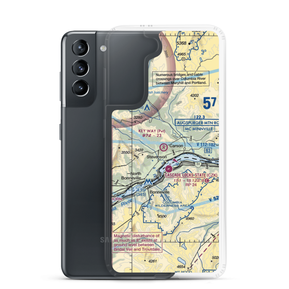 Key Way Airport (19WA) VFR Sectional Samsung Case Samsung Galaxy S21 model shown