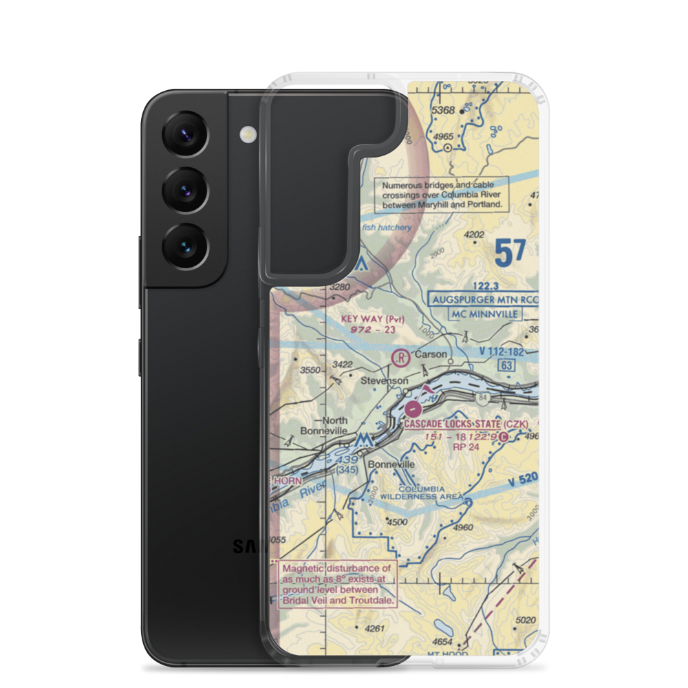 Key Way Airport (19WA) VFR Sectional Samsung Case Samsung Galaxy S22 model shown