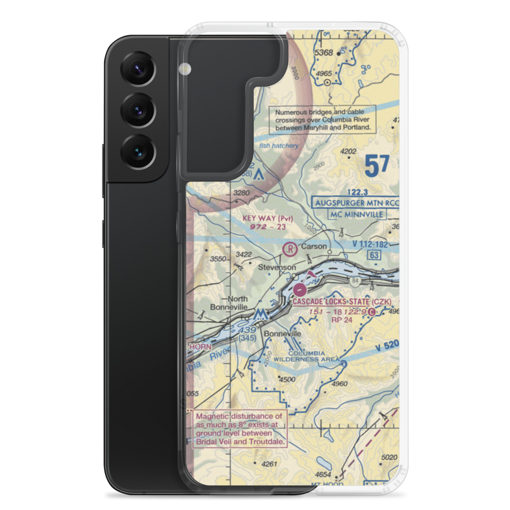 Key Way Airport (19WA) VFR Sectional Samsung Case Samsung Galaxy S22 Plus model shown