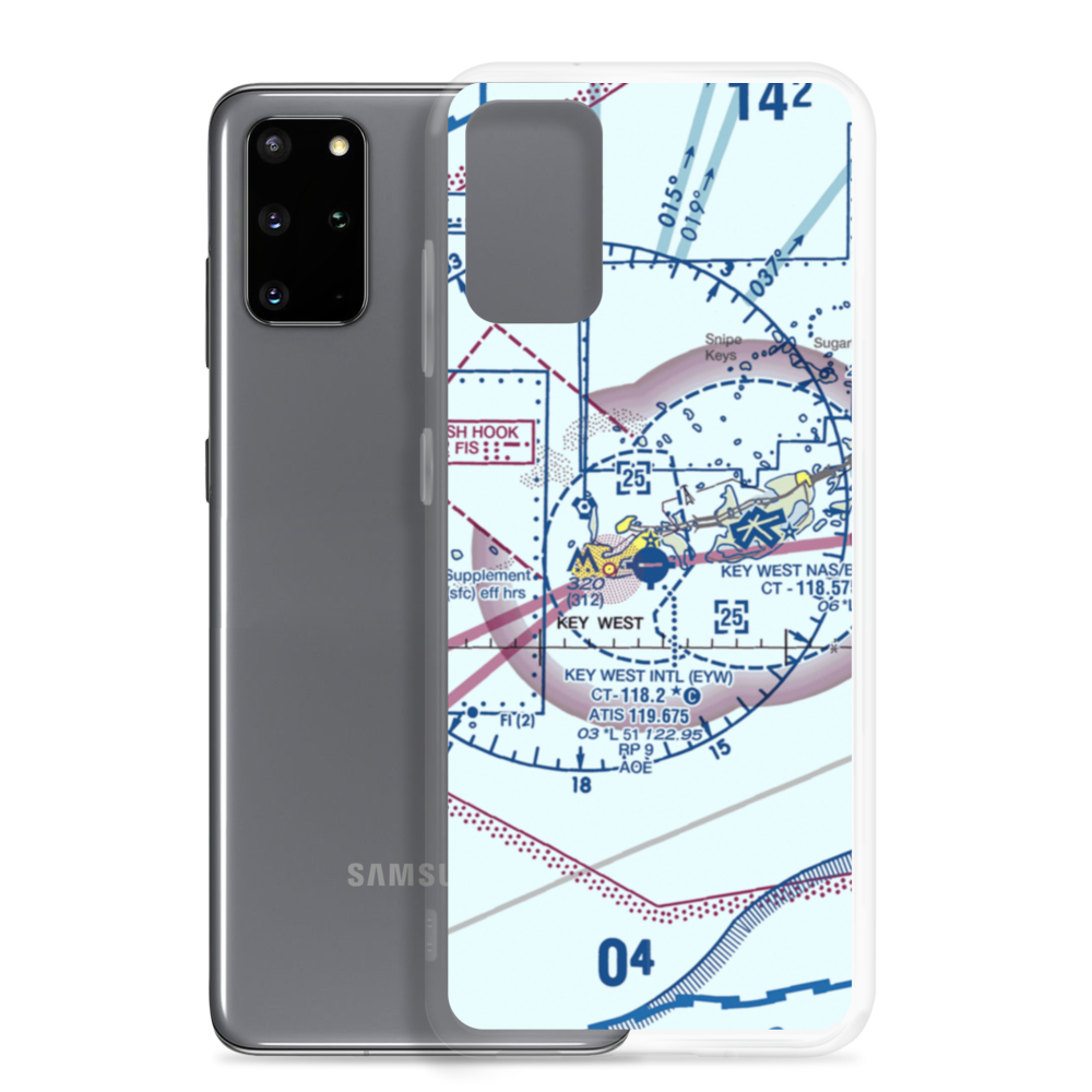 Key West International Airport (EYW) VFR Sectional Samsung Case Samsung Galaxy S20 Plus model shown