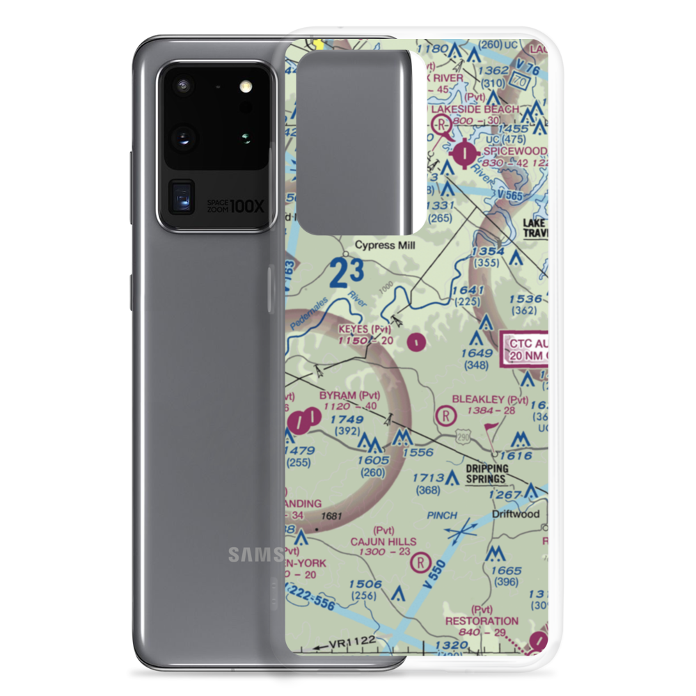 Keyes Ranch Airport (14TX) VFR Sectional Samsung Case Samsung Galaxy S20 Ultra model shown