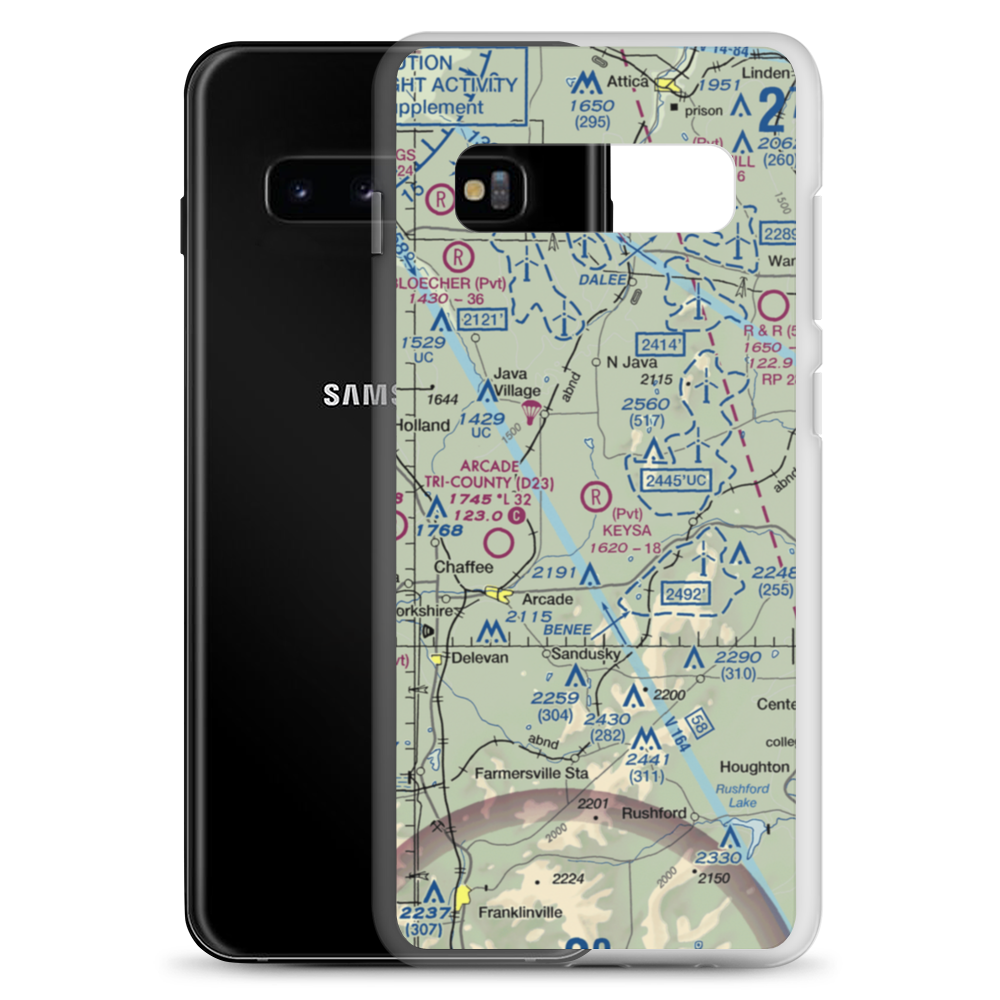 Keysa Airport (NY79) VFR Sectional Samsung Case Samsung Galaxy S10+ model shown