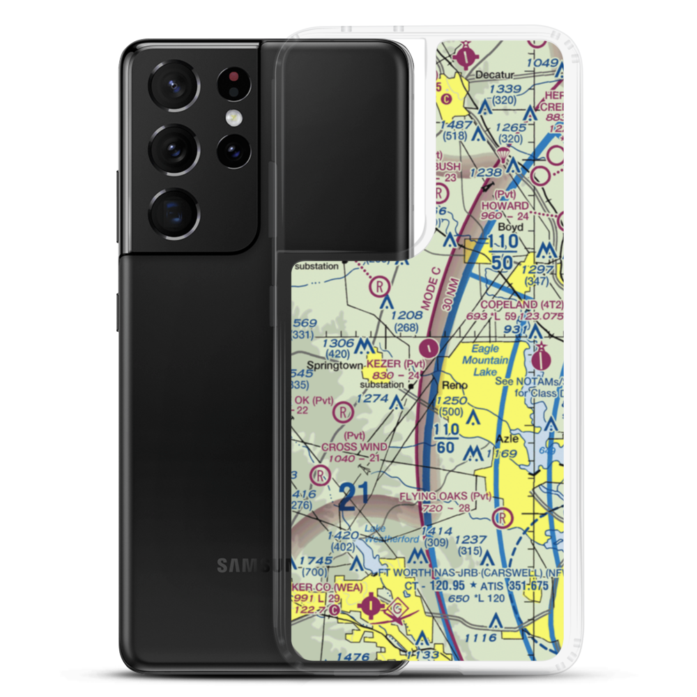 Kezer Air Ranch Airport (61TE) VFR Sectional Samsung Case Samsung Galaxy S21 Ultra model shown