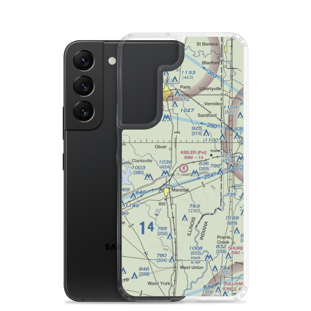 Kibler Airport (3LL3) VFR Sectional Samsung Case Samsung Galaxy S22 model shown