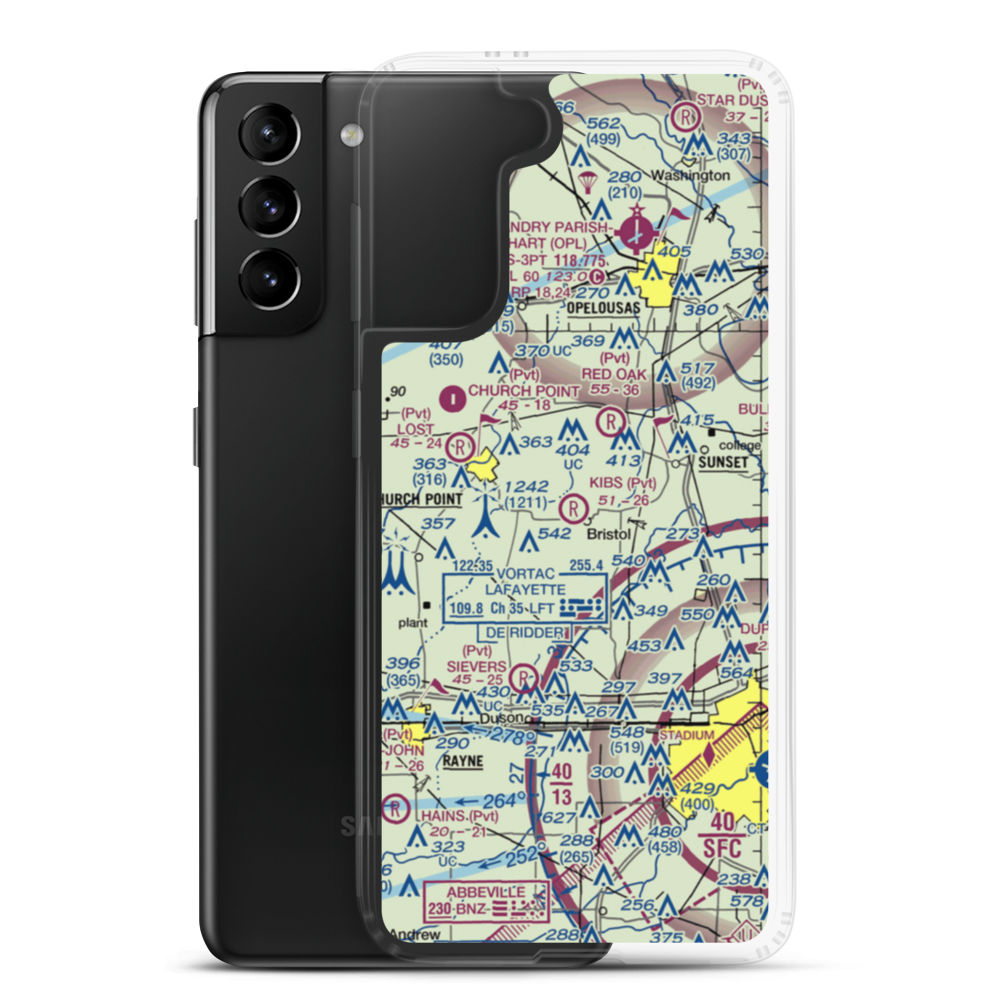 Kibs Air Park (7LA4) VFR Sectional Samsung Case Samsung Galaxy S21 Plus model shown