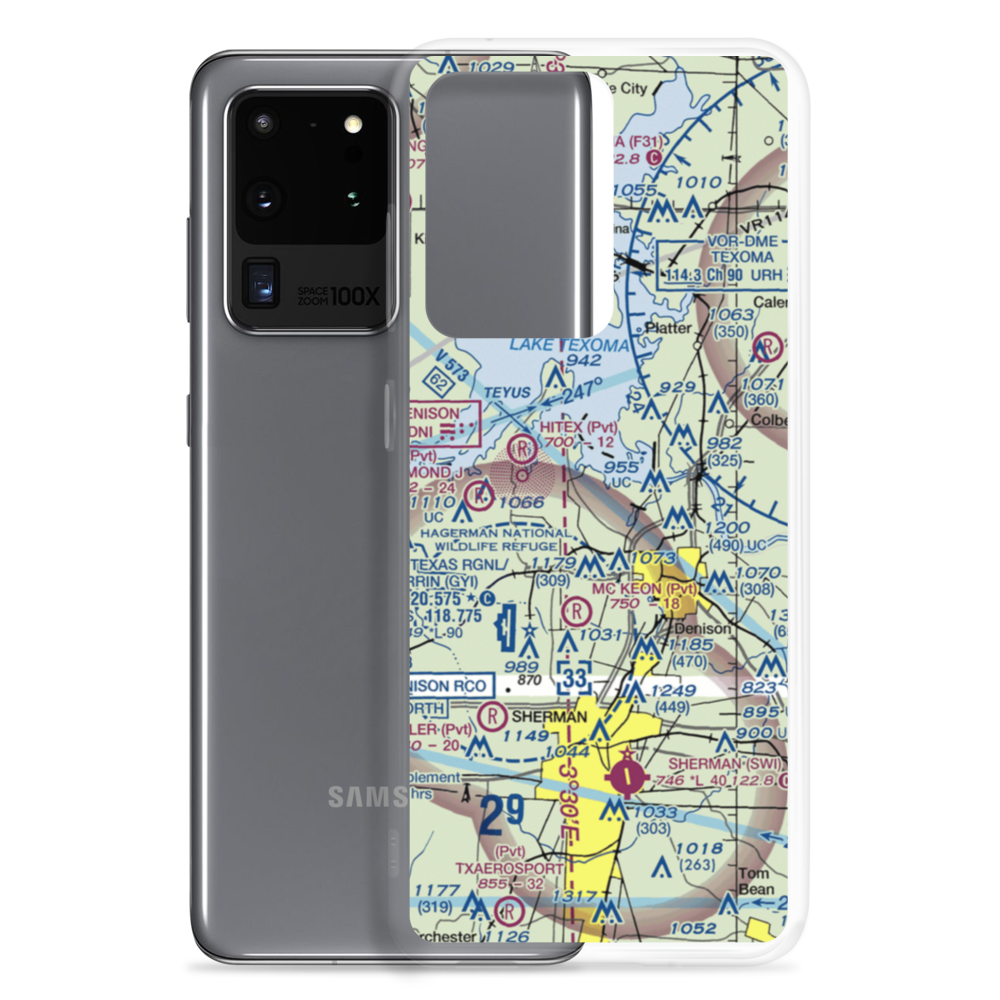 Kidd-Private Airport (TX12) VFR Sectional Samsung Case Samsung Galaxy S20 Ultra model shown