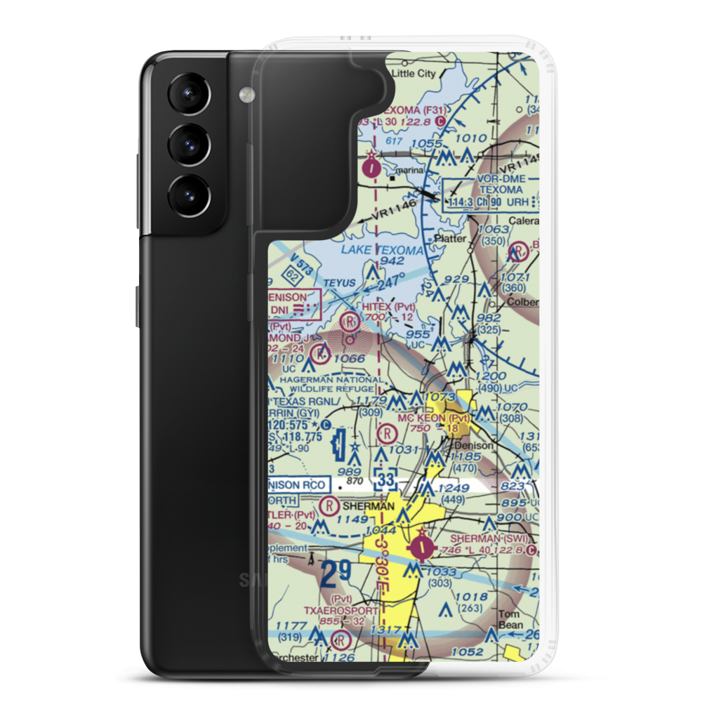 Kidd-Private Airport (TX12) VFR Sectional Samsung Case Samsung Galaxy S21 Plus model shown