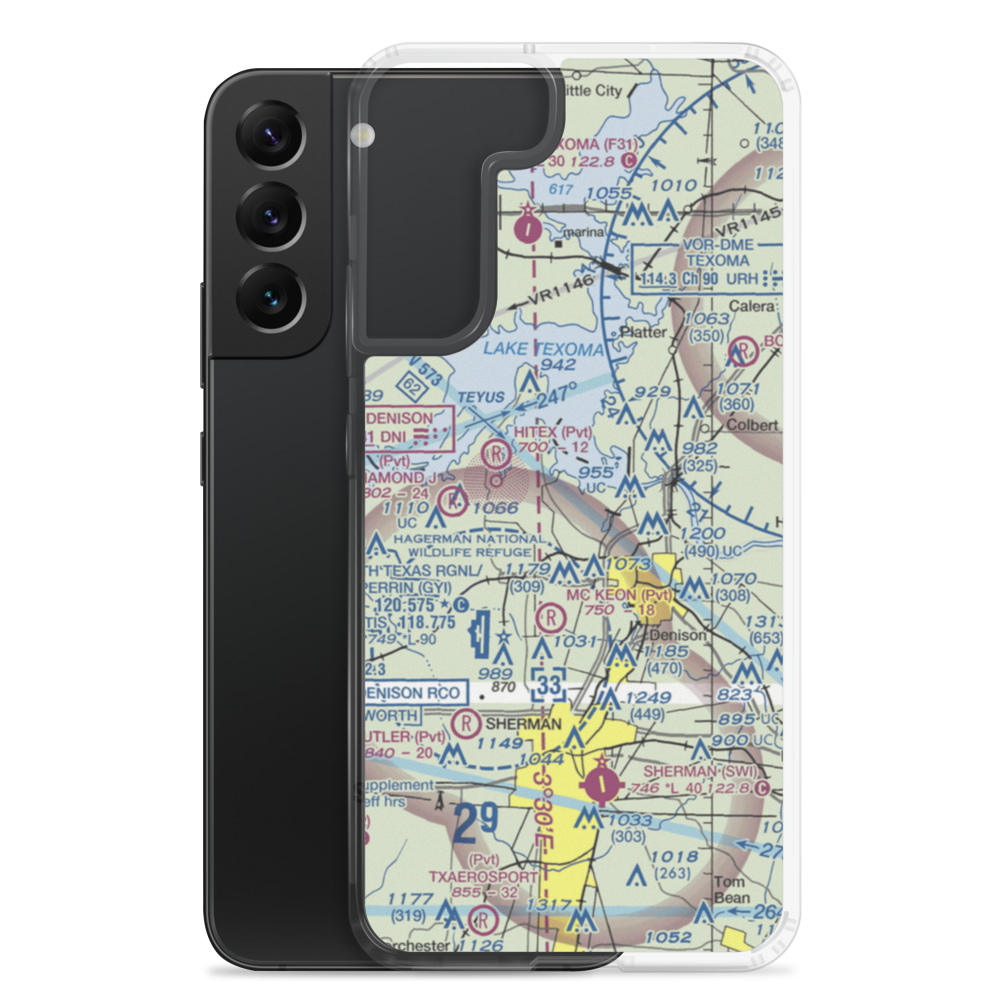 Kidd-Private Airport (TX12) VFR Sectional Samsung Case Samsung Galaxy S22 Plus model shown