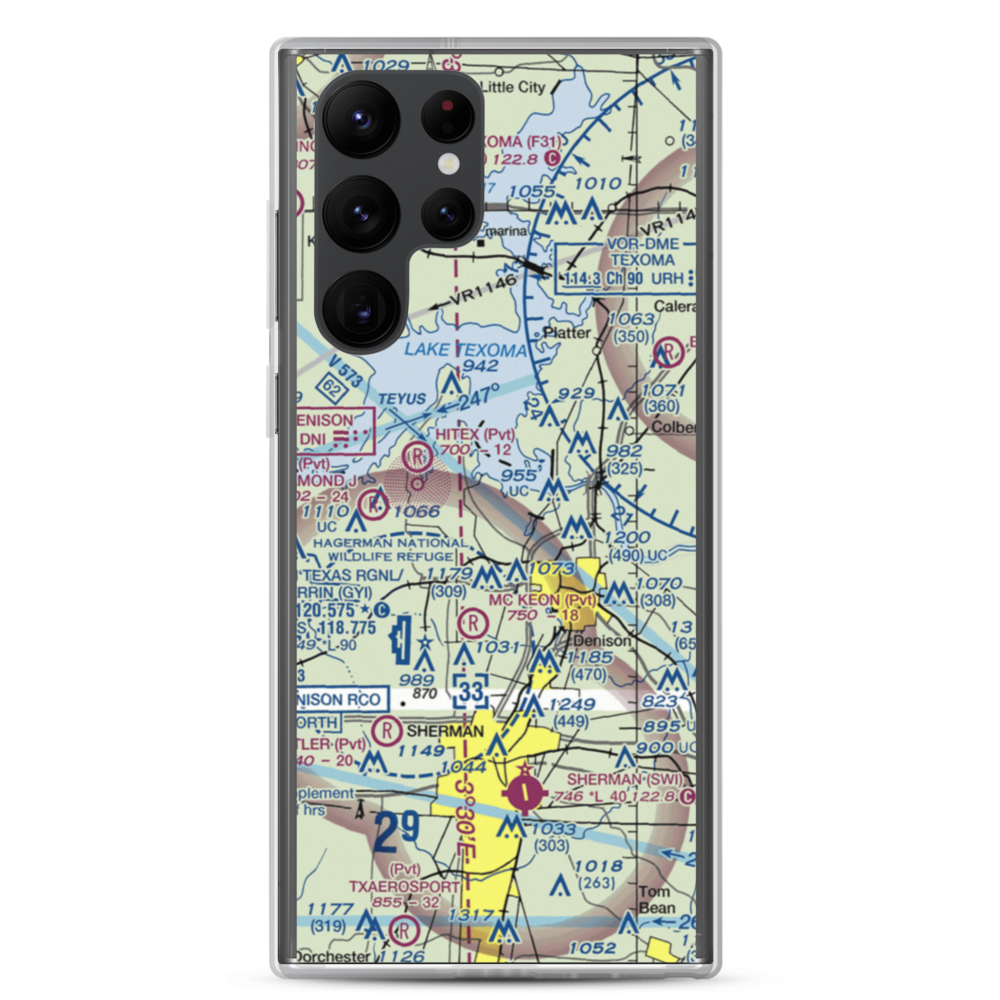 Kidd-Private Airport (TX12) VFR Sectional Samsung Case Samsung Galaxy S22 Ultra model shown