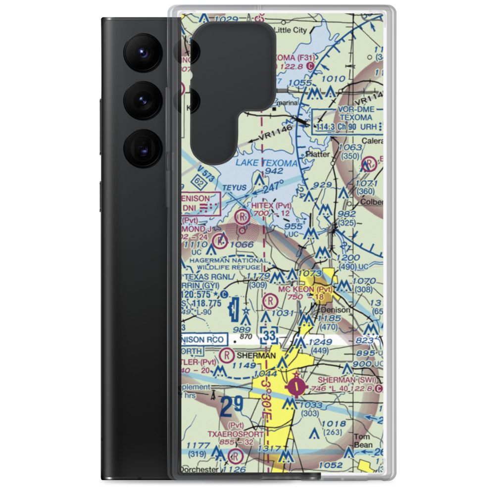 Kidd-Private Airport (TX12) VFR Sectional Samsung Case Samsung Galaxy S22 Ultra model shown