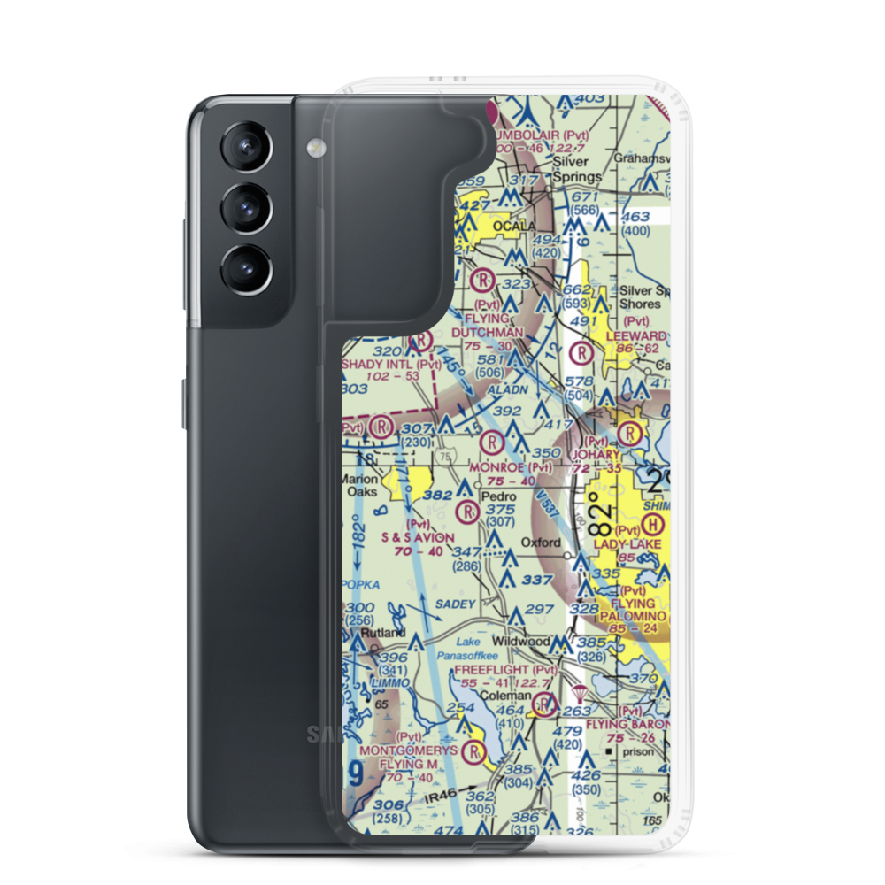 Kiever Airport (8FL2) VFR Sectional Samsung Case Samsung Galaxy S21 model shown