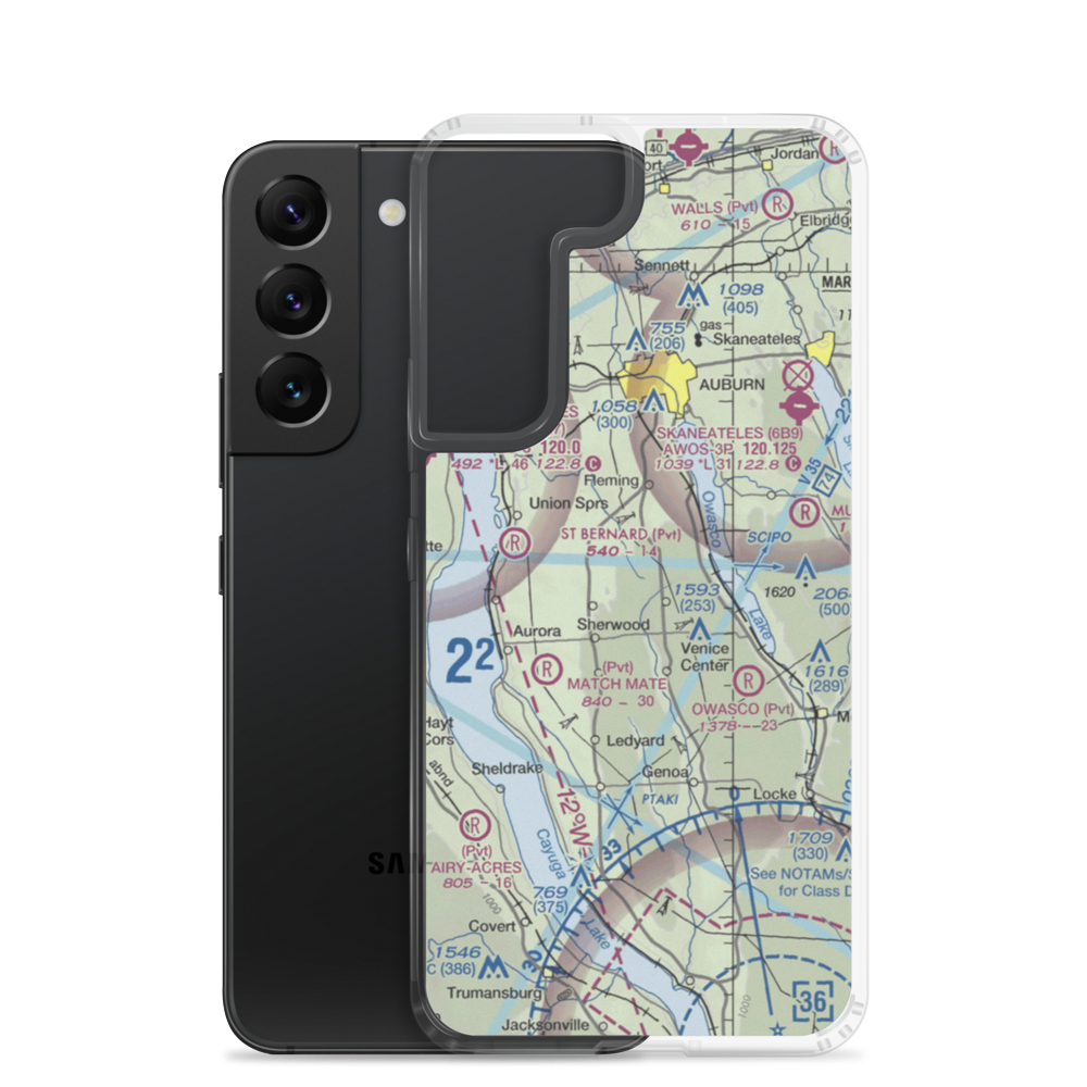 Killian Airfield (1NY8) VFR Sectional Samsung Case Samsung Galaxy S22 model shown