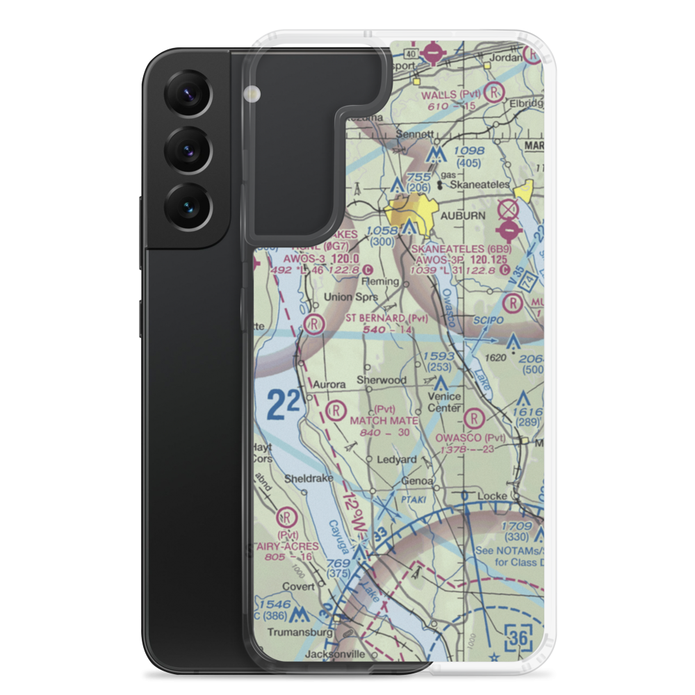 Killian Airfield (1NY8) VFR Sectional Samsung Case Samsung Galaxy S22 Plus model shown