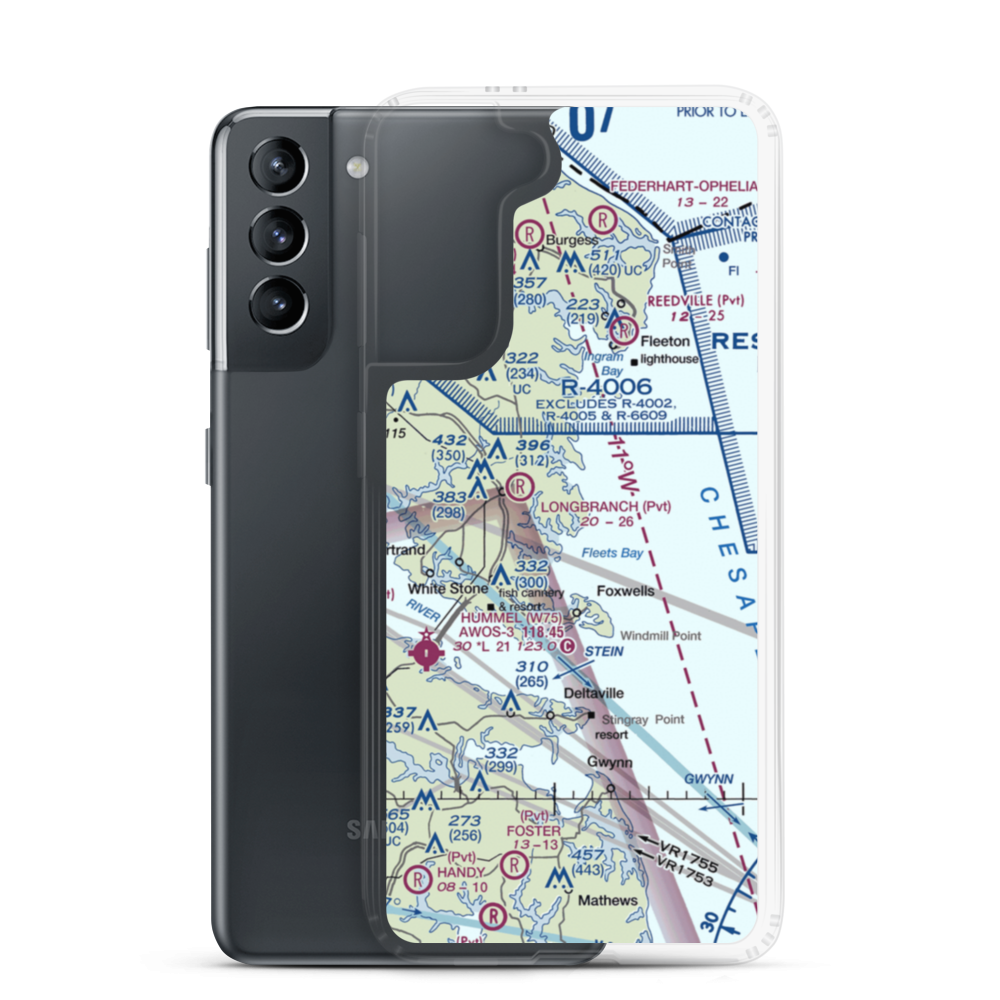 Kilmarnock/Tolbert Field (5VA9) VFR Sectional Samsung Case Samsung Galaxy S21 model shown