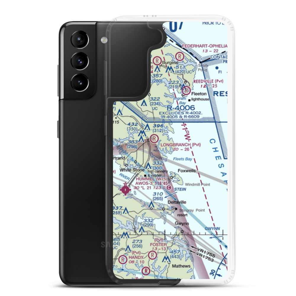 Kilmarnock/Tolbert Field (5VA9) VFR Sectional Samsung Case Samsung Galaxy S21 Plus model shown