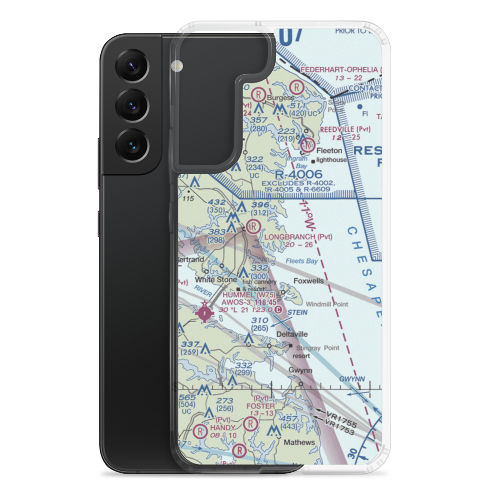 Kilmarnock/Tolbert Field (5VA9) VFR Sectional Samsung Case Samsung Galaxy S22 Plus model shown