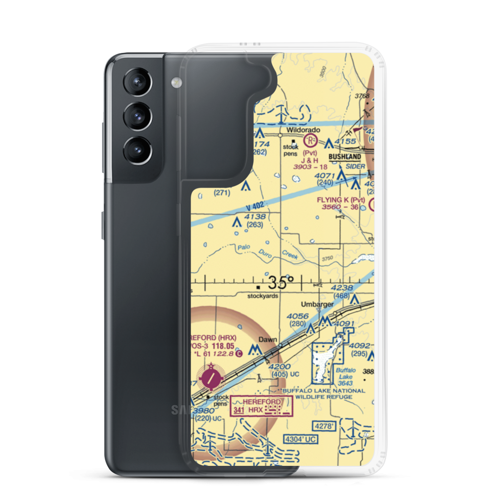 Kimball Farm Service Inc Airport (5XS2) VFR Sectional Samsung Case Samsung Galaxy S21 model shown