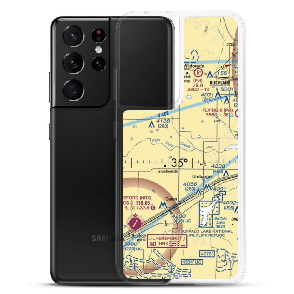 Kimball Farm Service Inc Airport (5XS2) VFR Sectional Samsung Case Samsung Galaxy S21 Ultra model shown