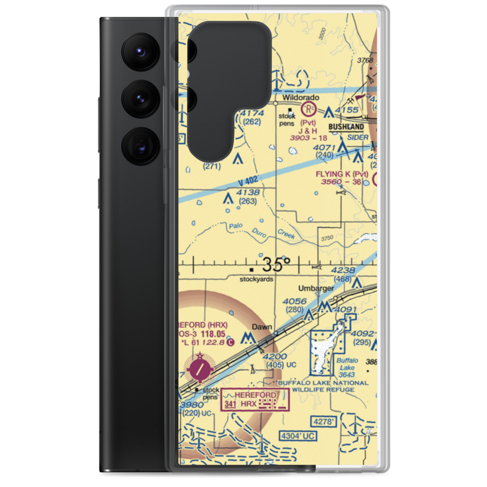 Kimball Farm Service Inc Airport (5XS2) VFR Sectional Samsung Case Samsung Galaxy S22 Ultra model shown