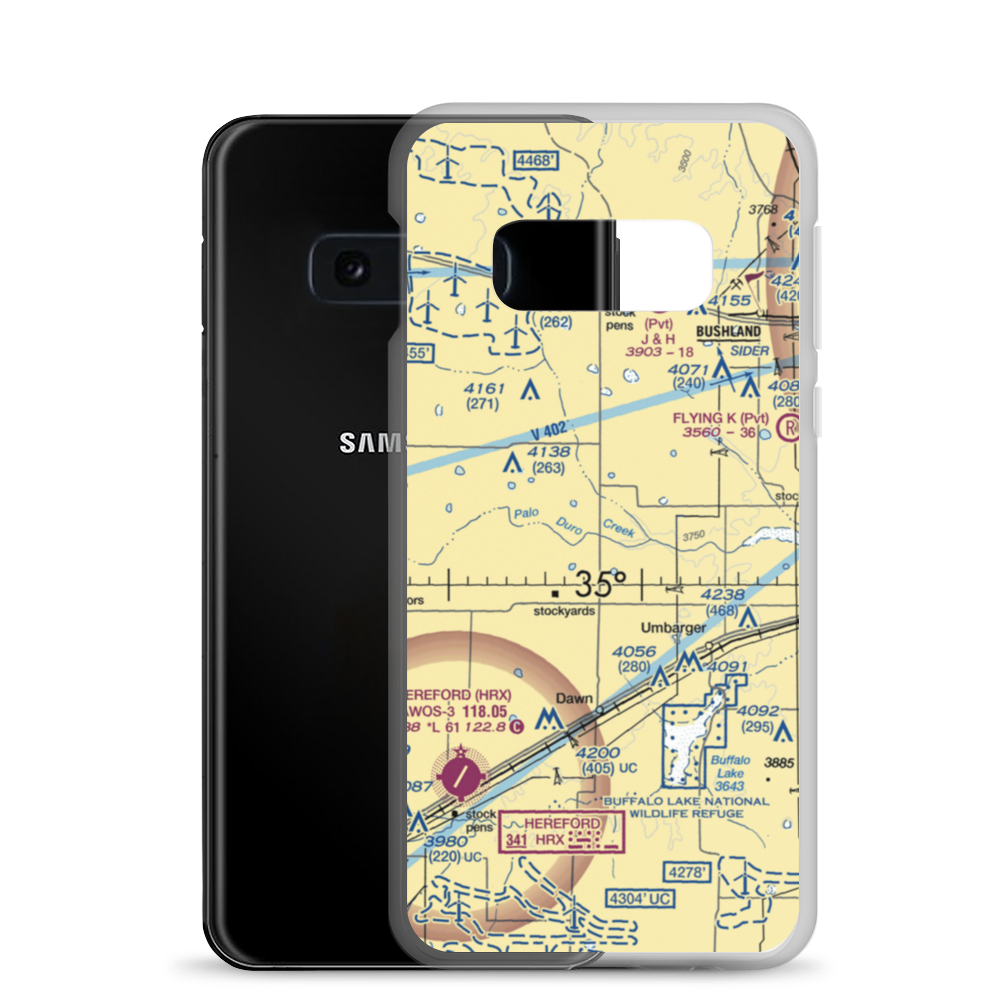 Kimball Farm Service Inc Airport (5XS2) VFR Sectional Samsung Case Samsung Galaxy S10e model shown