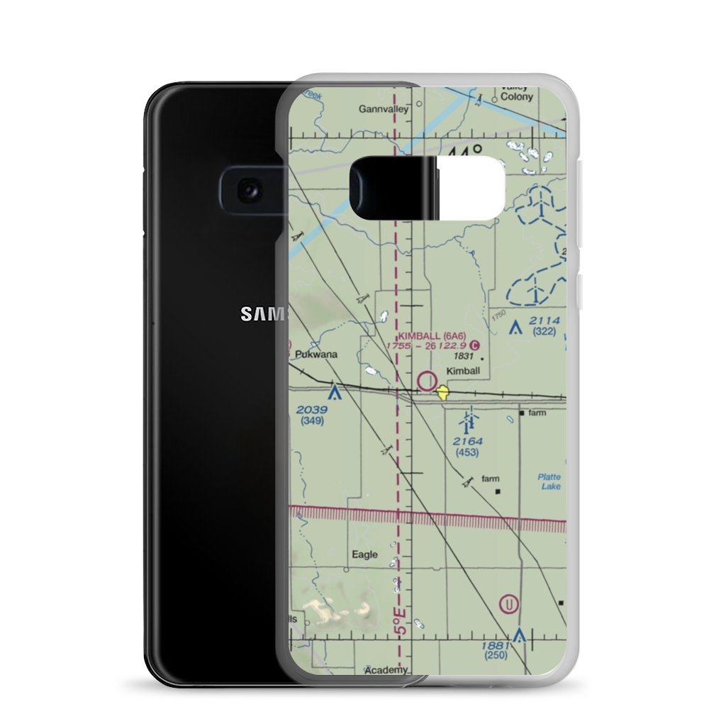 Kimball Municipal Airport (6A6) VFR Sectional Samsung Case Samsung Galaxy S10e model shown