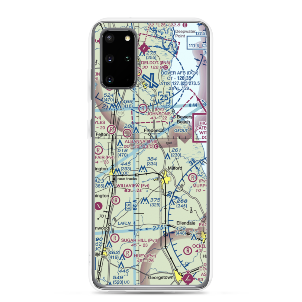 Kimbowrosa Farm Airport (DE10) VFR Sectional Samsung Case Samsung Galaxy S20 Plus model shown