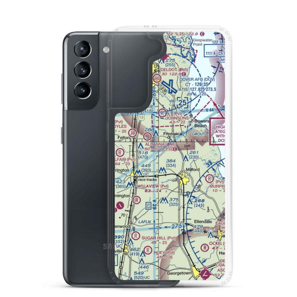 Kimbowrosa Farm Airport (DE10) VFR Sectional Samsung Case Samsung Galaxy S21 model shown