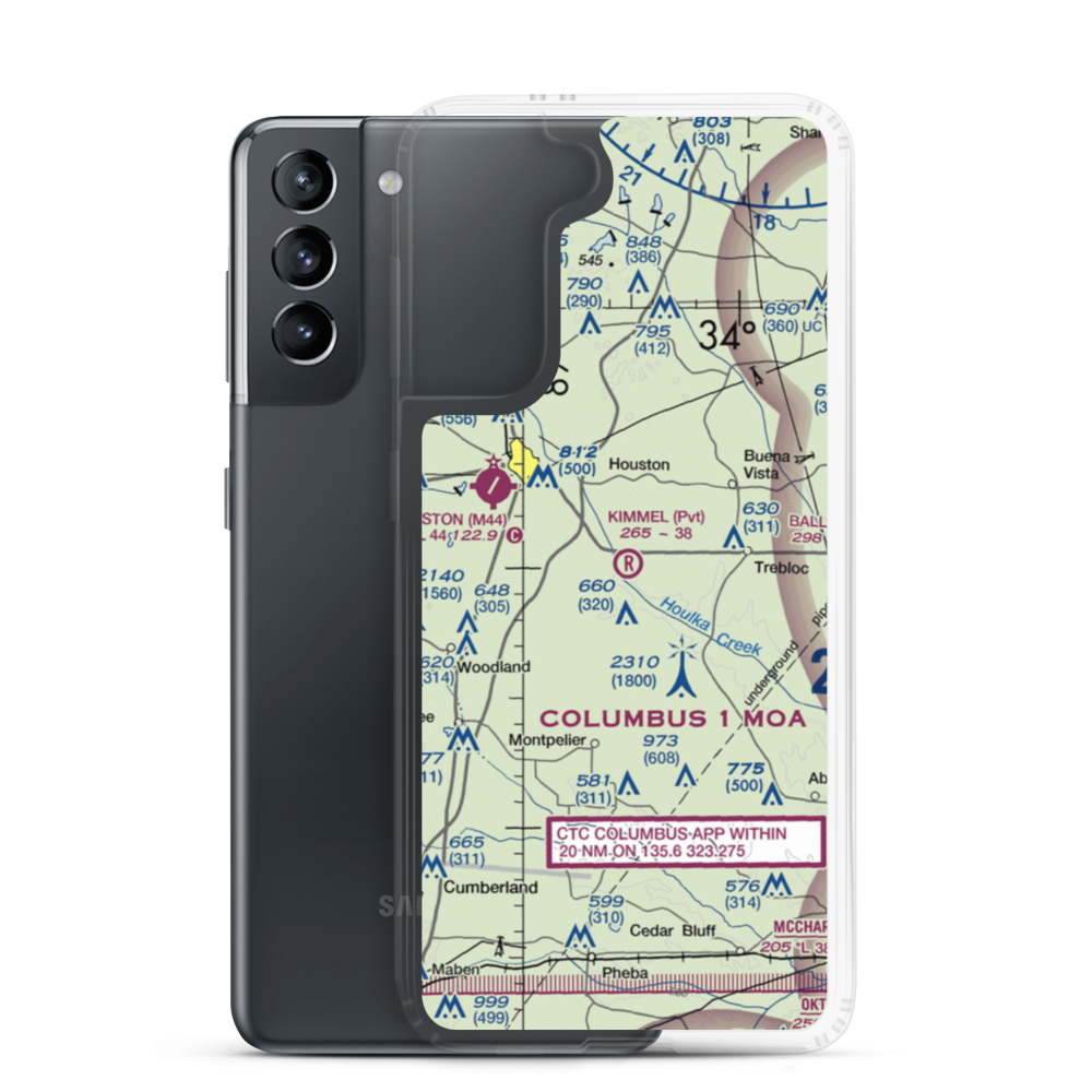Kimmel Land & Cattle Airport (2MS9) VFR Sectional Samsung Case Samsung Galaxy S21 model shown