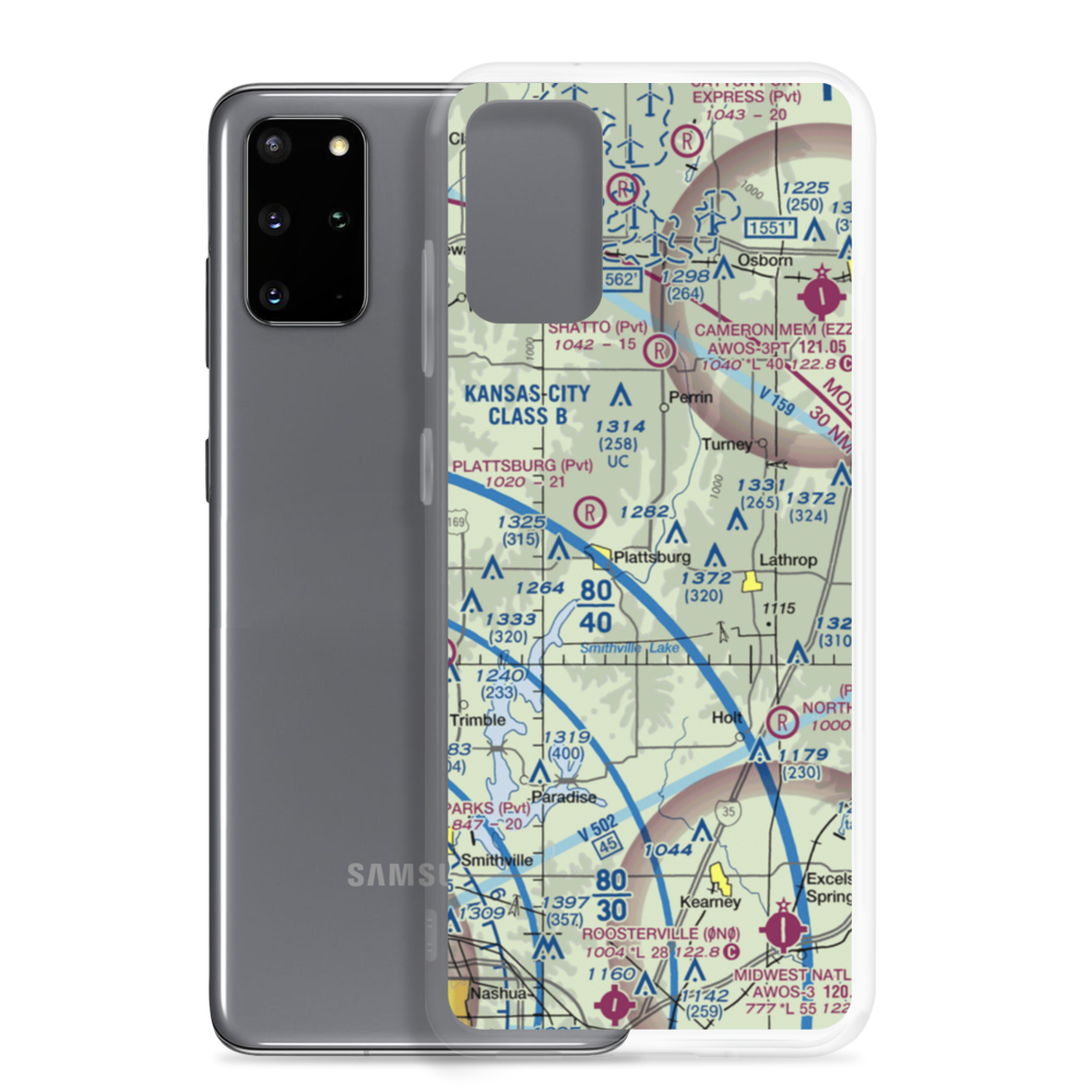 Kimray Airport (7MO7) VFR Sectional Samsung Case Samsung Galaxy S20 Plus model shown