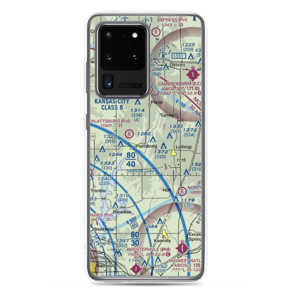 Kimray Airport (7MO7) VFR Sectional Samsung Case Samsung Galaxy S20 Ultra model shown