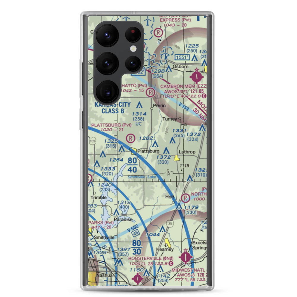 Kimray Airport (7MO7) VFR Sectional Samsung Case Samsung Galaxy S22 Ultra model shown