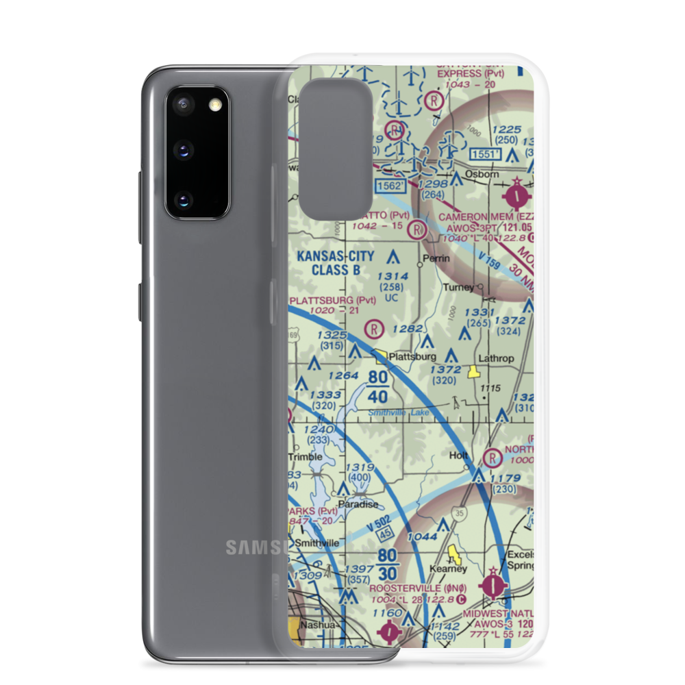 Kimray Airport (7MO7) VFR Sectional Samsung Case Samsung Galaxy S20 model shown