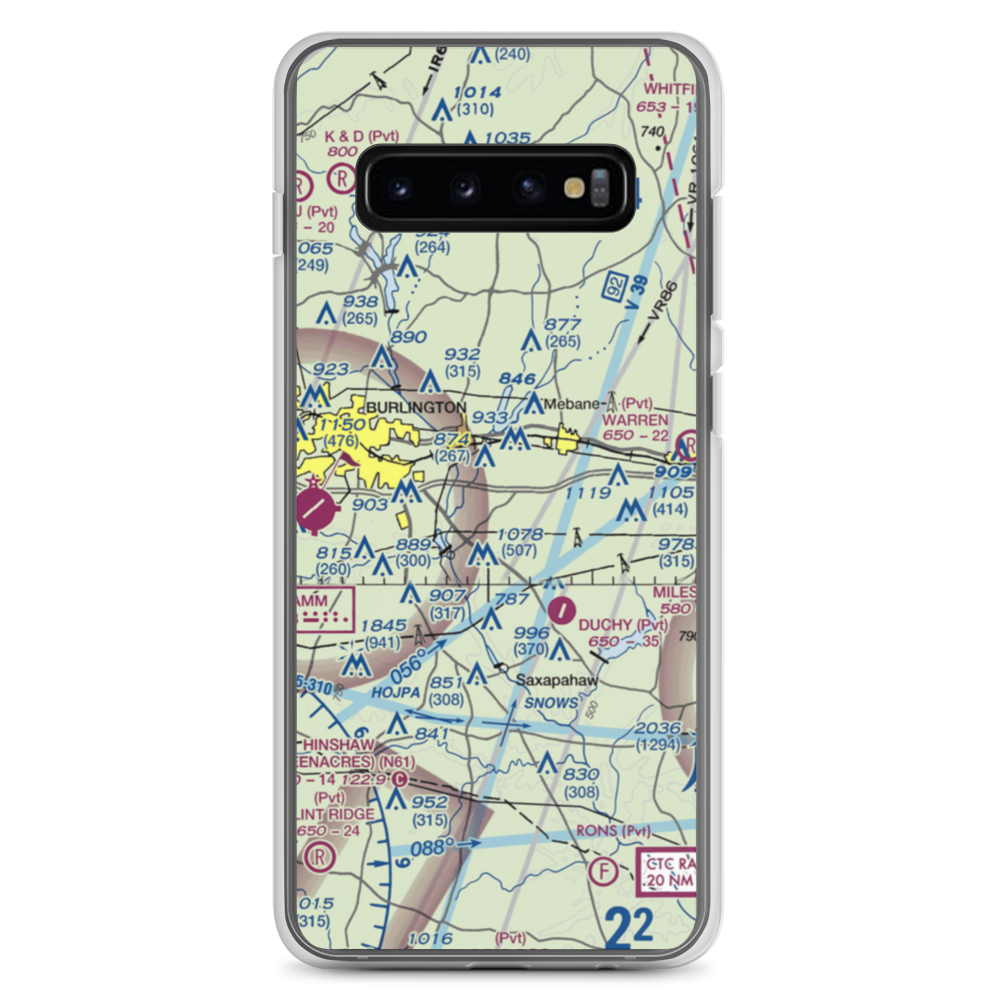 Kimrey Airport (7NC6) VFR Sectional Samsung Case Samsung Galaxy S10+ model shown