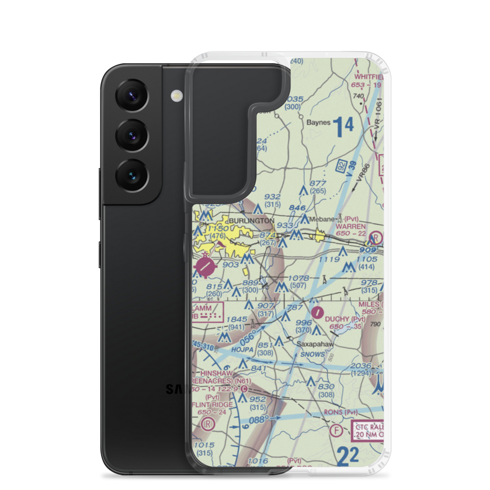 Kimrey Airport (7NC6) VFR Sectional Samsung Case Samsung Galaxy S22 model shown