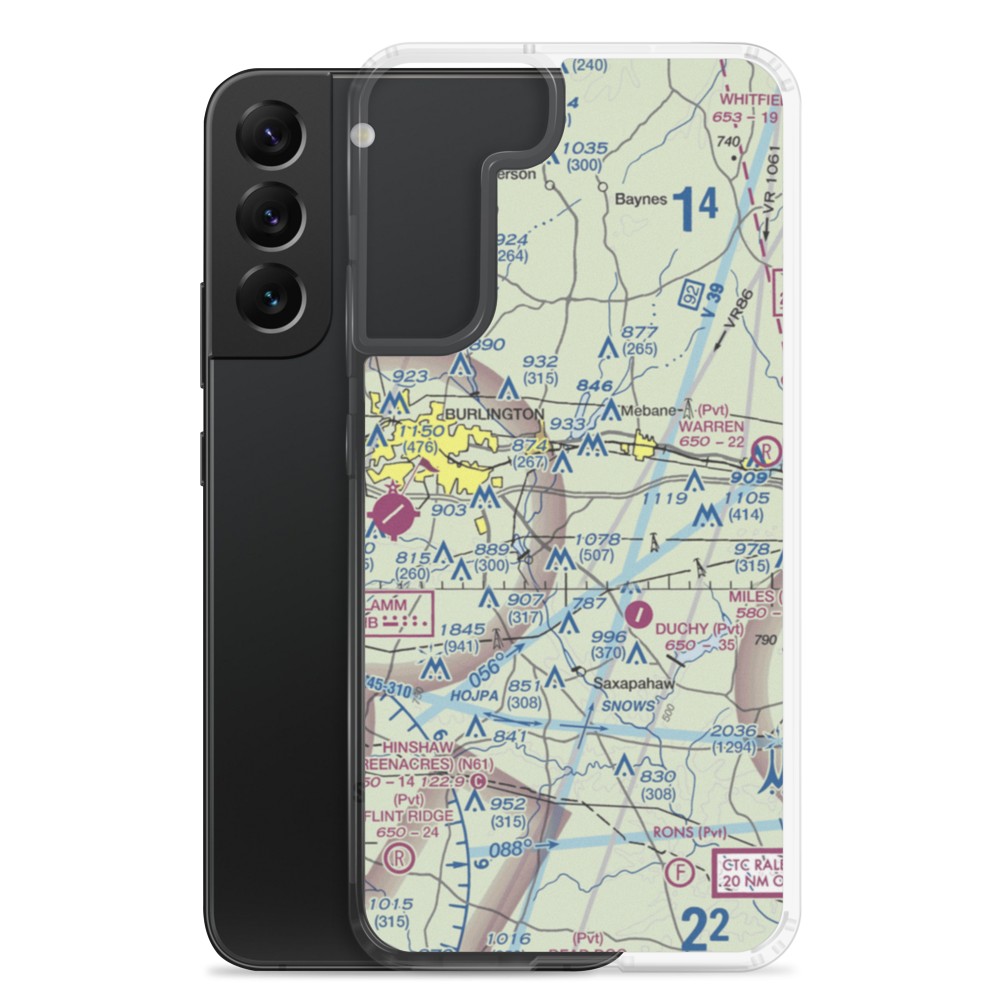 Kimrey Airport (7NC6) VFR Sectional Samsung Case Samsung Galaxy S22 Plus model shown