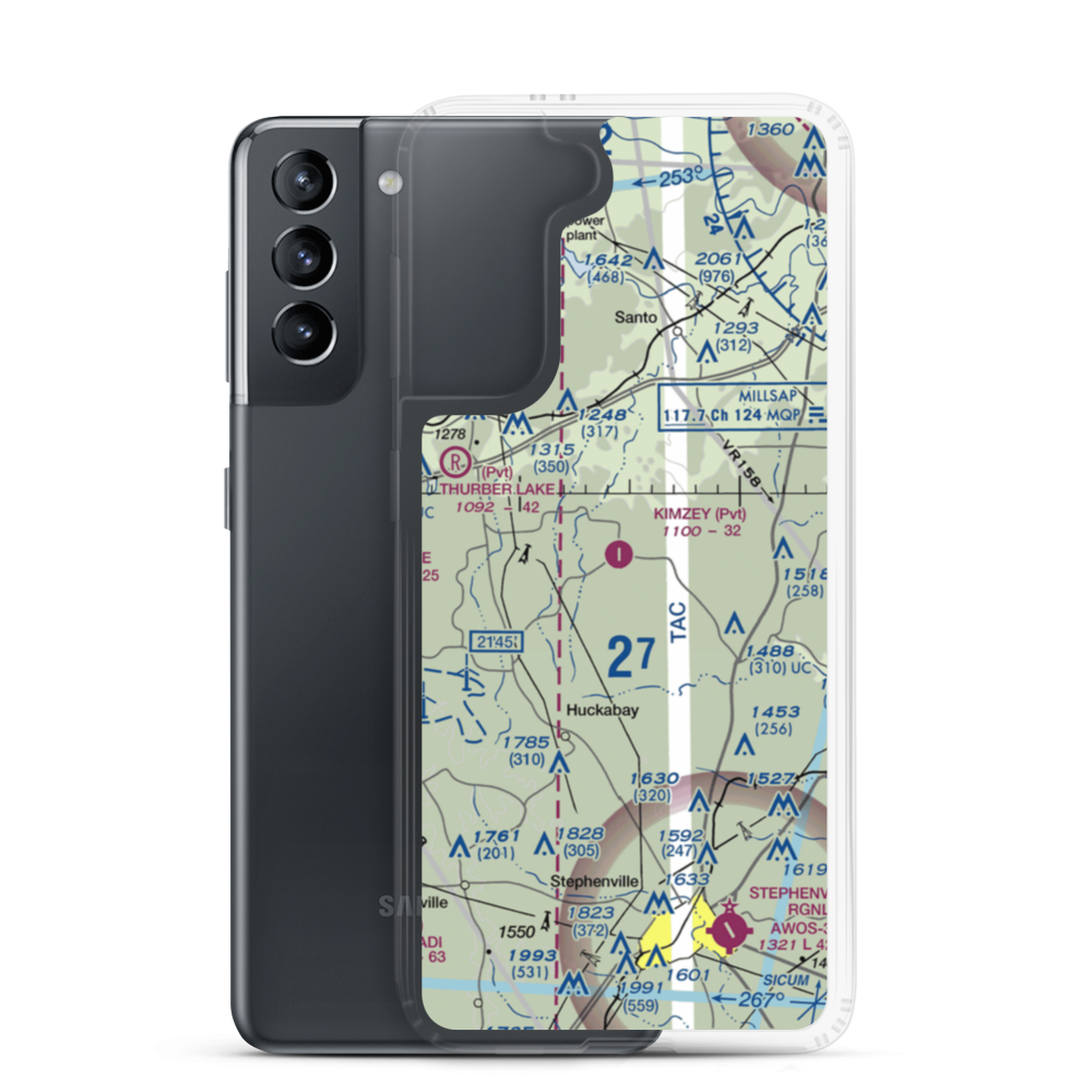 Kimzey Airport (17TX) VFR Sectional Samsung Case Samsung Galaxy S21 model shown