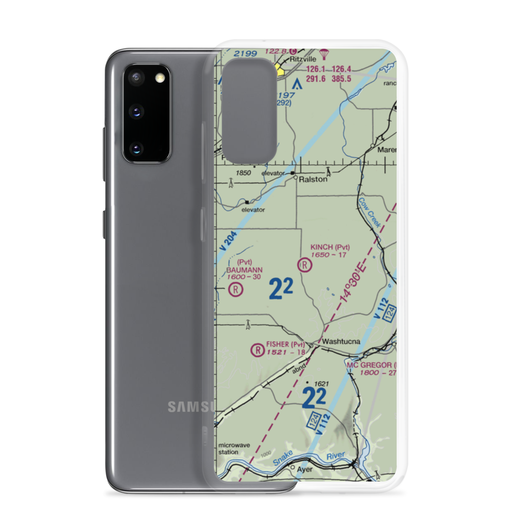 Kinch Farms Airport (WN72) VFR Sectional Samsung Case Samsung Galaxy S20 model shown