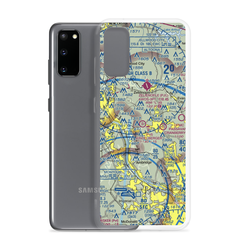 Kindelberger Landing Strip (24PA) VFR Sectional Samsung Case Samsung Galaxy S20 model shown
