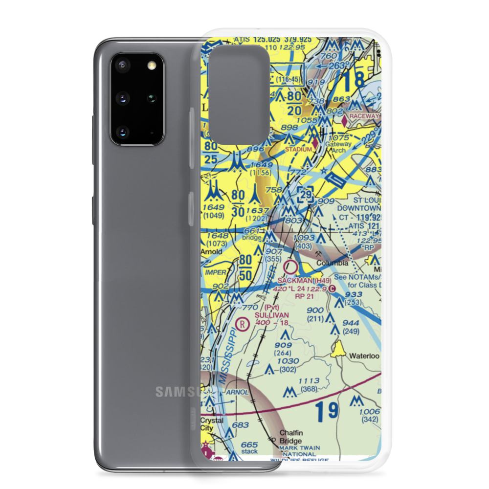 King Airport (7IS9) VFR Sectional Samsung Case Samsung Galaxy S20 Plus model shown