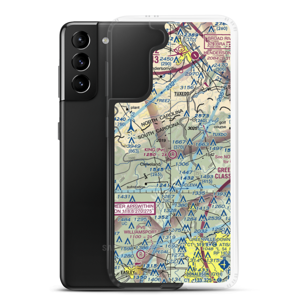 King Field (SC78) VFR Sectional Samsung Case Samsung Galaxy S21 Plus model shown