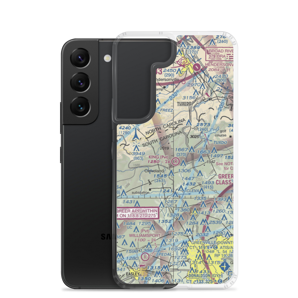 King Field (SC78) VFR Sectional Samsung Case Samsung Galaxy S22 model shown