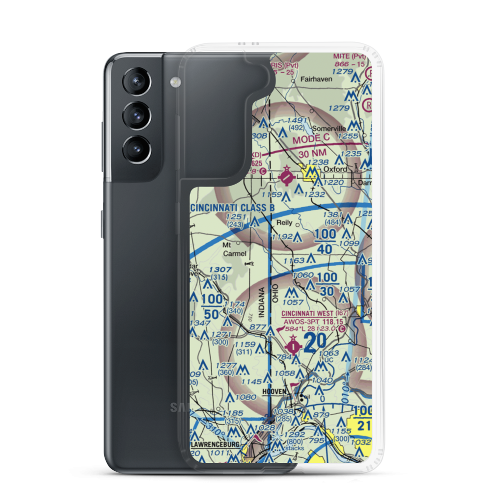 King Knoll Airport (OI84) VFR Sectional Samsung Case Samsung Galaxy S21 model shown