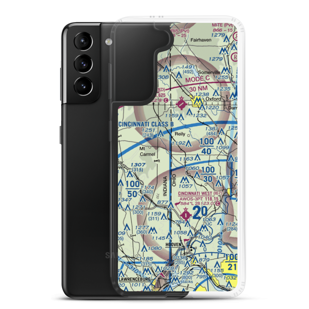 King Knoll Airport (OI84) VFR Sectional Samsung Case Samsung Galaxy S21 Plus model shown