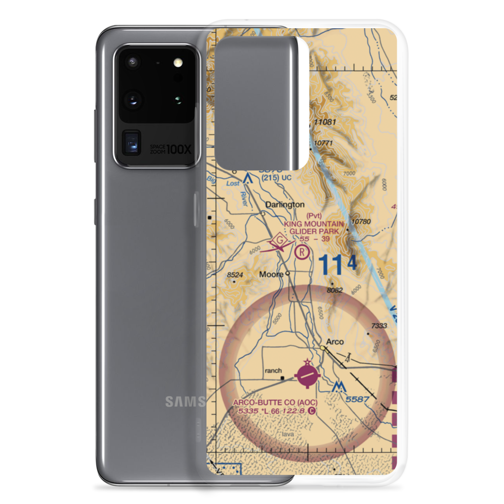 King Mountain Glider Park (ID36) VFR Sectional Samsung Case Samsung Galaxy S20 Ultra model shown