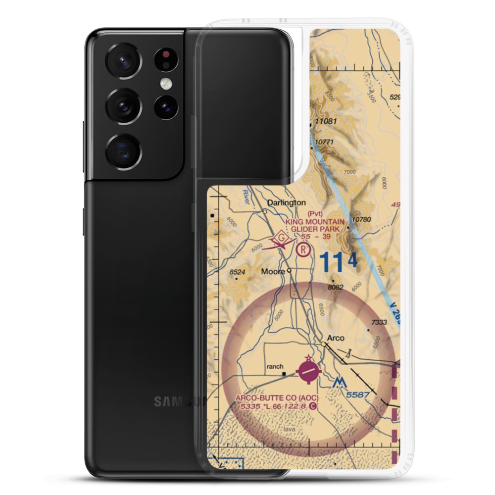 King Mountain Glider Park (ID36) VFR Sectional Samsung Case Samsung Galaxy S21 Ultra model shown