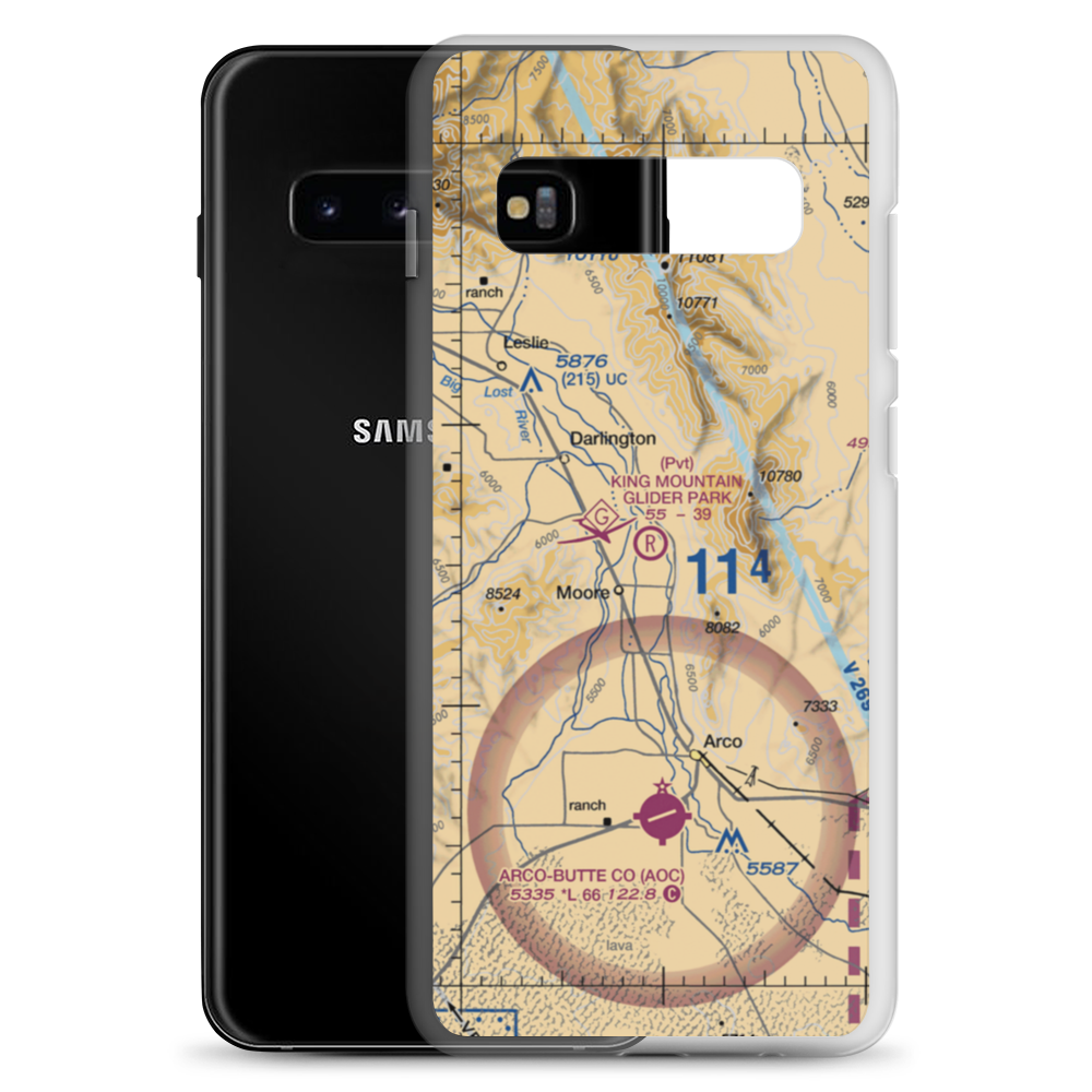 King Mountain Glider Park (ID36) VFR Sectional Samsung Case Samsung Galaxy S10+ model shown