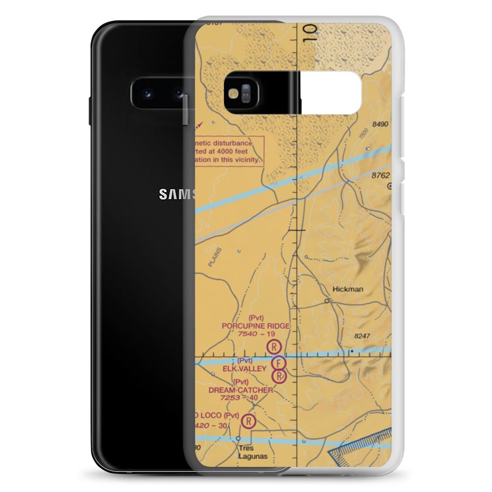 King Ranch Airport (83NM) VFR Sectional Samsung Case Samsung Galaxy S10+ model shown