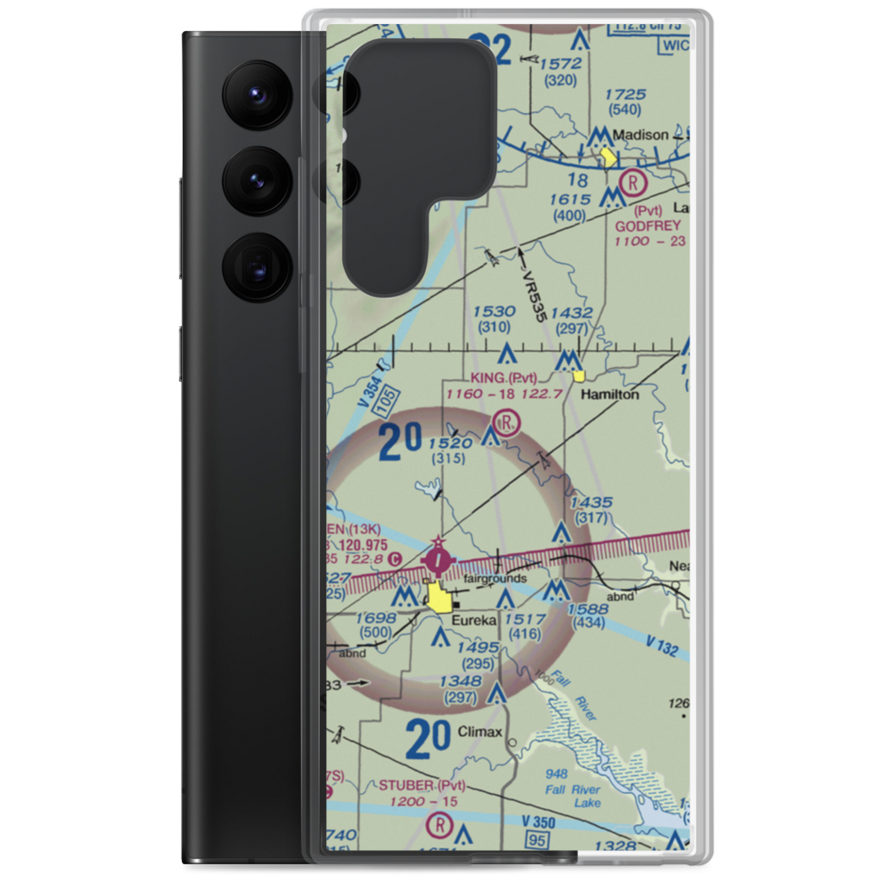 King Ranch Airport (8KS2) VFR Sectional Samsung Case Samsung Galaxy S22 Ultra model shown