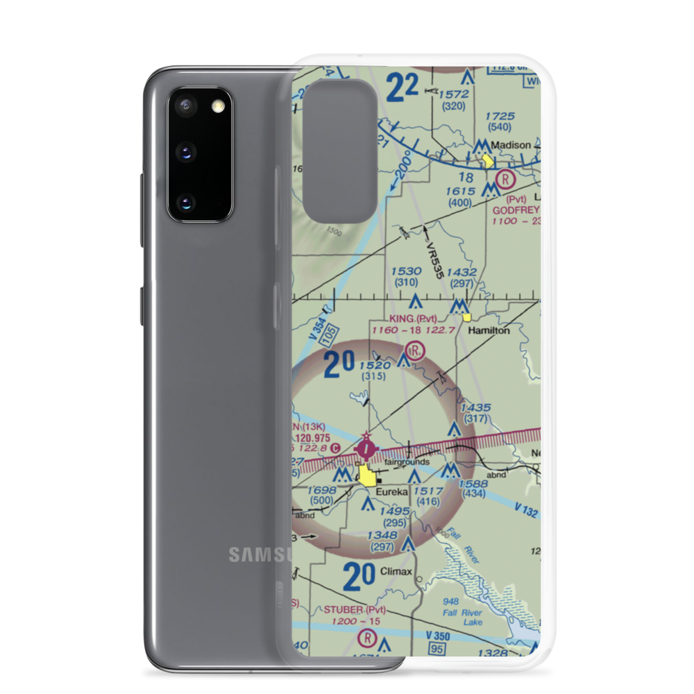 King Ranch Airport (8KS2) VFR Sectional Samsung Case Samsung Galaxy S20 model shown