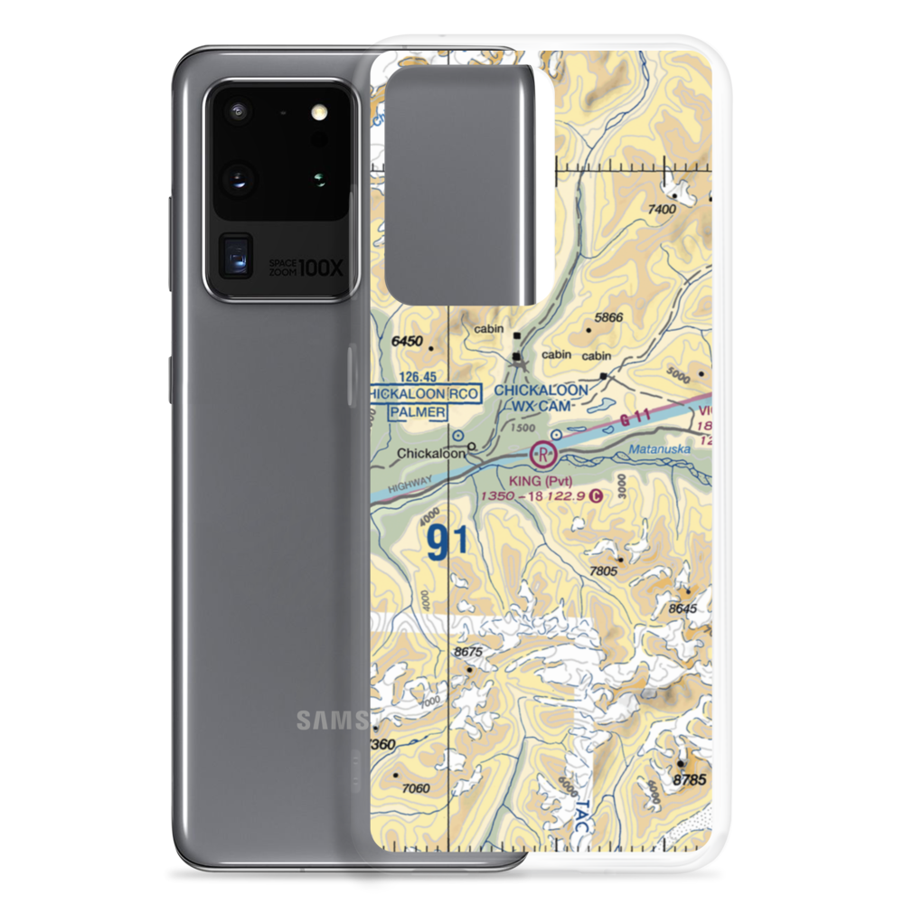 King Ranch Airport (AK59) VFR Sectional Samsung Case Samsung Galaxy S20 Ultra model shown